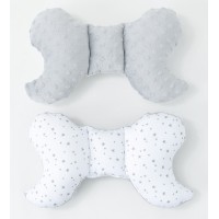 Anti-shock vankúšový motýľ - MINKY - Hviezdičky/sivá +19,00€